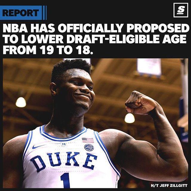 nba选秀 19岁限制 NBA计划将选秀年龄限制从19岁降到18岁(1)