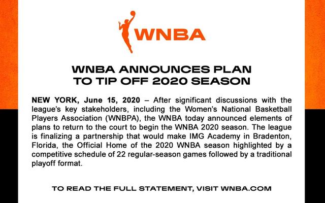 wnba季后赛什么时候开始 预计7月下旬开赛(1)