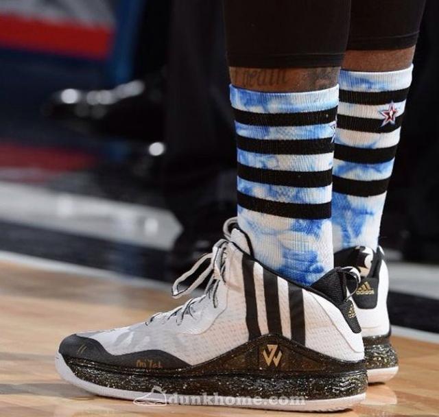 2015nba全明星战靴 NBA全明星正赛球鞋上脚一览(23)