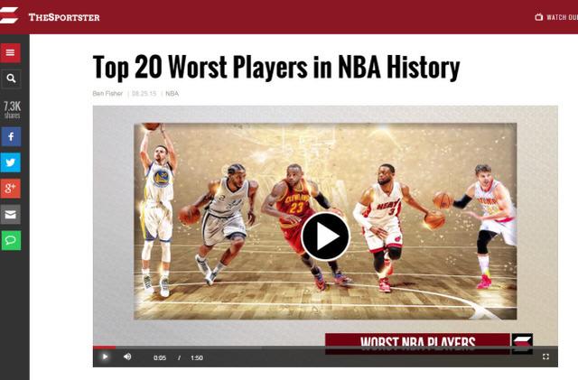 nba米迦勒里 外媒评NBA历史最糟糕的20名球员(1)