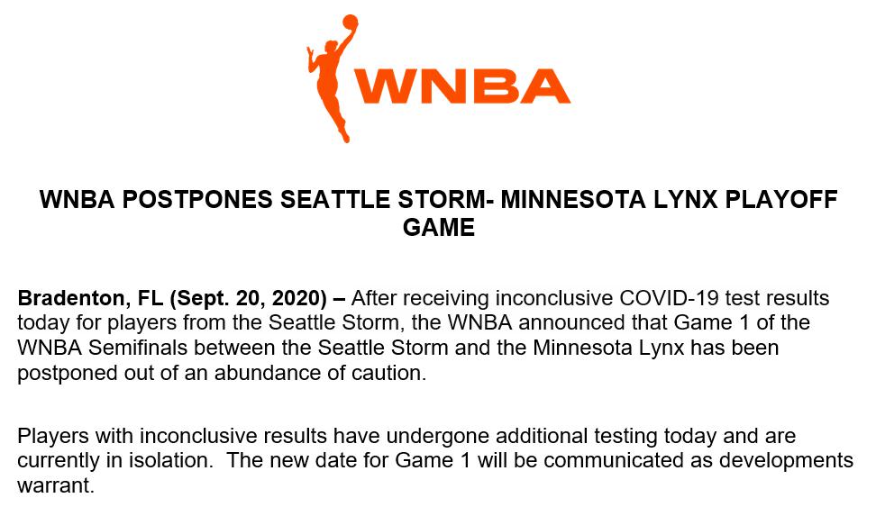 重磅！WNBA出现疑似病例，比赛延期举行，NBA要小心了，湖人冠军梦恐破灭(2)