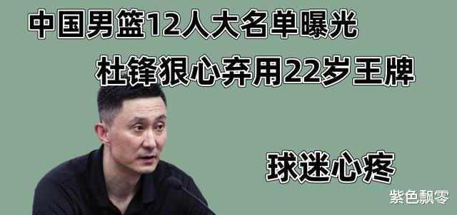 中国男篮新消息！12人大名单曝光，杜锋指导弃用22岁王牌(1)