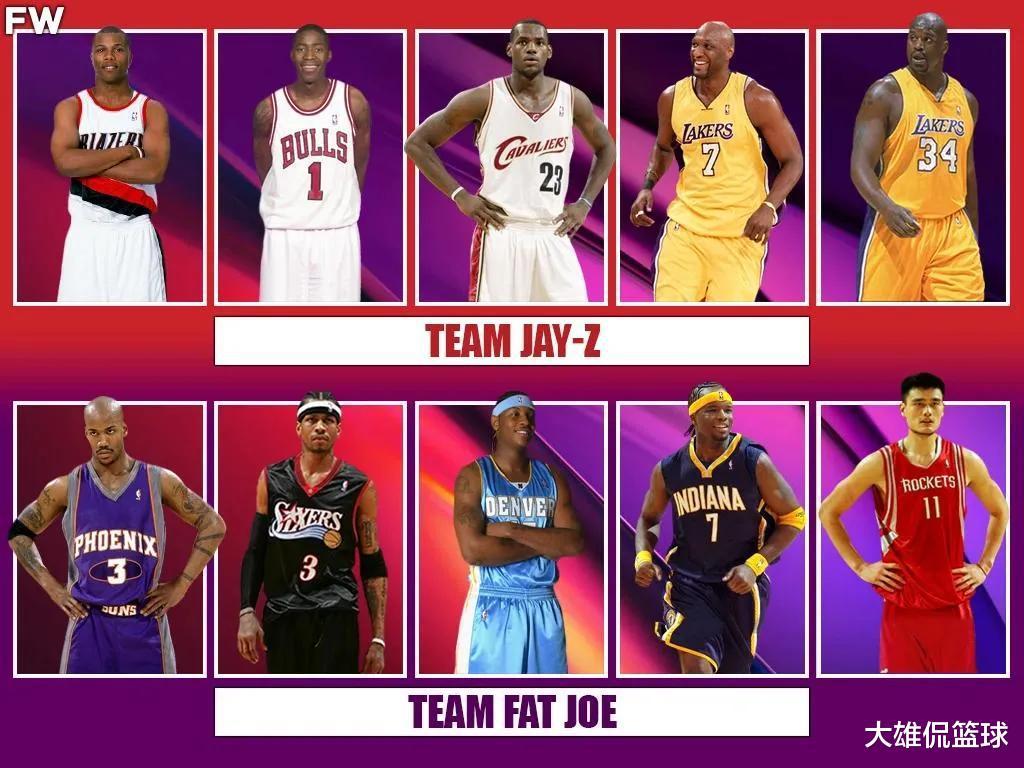 美媒将Jay Z和Fat Joe心中最强五人组进行分析对比，姚明对阵鲨鱼(1)