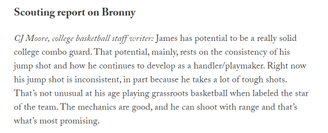 布朗尼最新球探报告出炉：快攻终结能力很像詹姆斯 一大缺陷曝光(4)