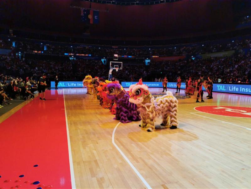沸腾女篮世界杯赛场的澳洲舞狮队：已准备数月，最年幼者4岁