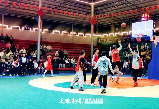 安顺平坝：新春篮球赛 赛出乡村新气象(2)