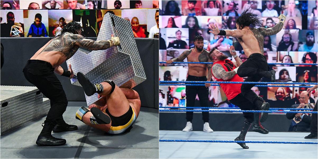 WWE接连敲定TLC大赛多场对决，罗曼不顾家族情分痛打杰乌索(8)