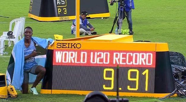 刷新纪录！19岁非洲小将跑出9秒91完成比赛，赛后放豪言致敬前辈(2)
