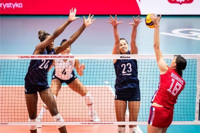 女排世锦赛塞尔维亚3-1挫美国 连续两届晋级决赛(2)