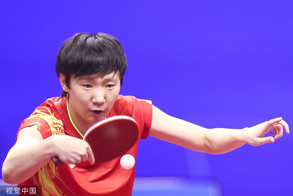 王艺迪4-3战胜王曼昱，夺得乒乓全国锦标赛女单冠军(2)