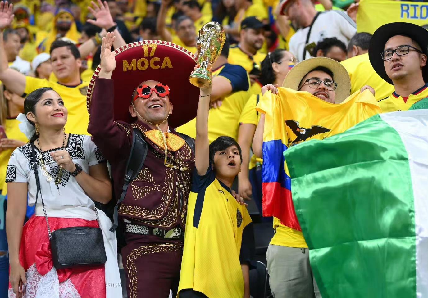 退钱哥在卡塔尔戴口罩看世界杯，却引发中国网友争论：该不该戴？(5)