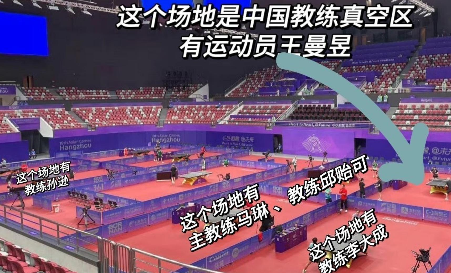 不满！王曼昱备战亚运会，没有主管教练，与日本队拼桌训练(2)