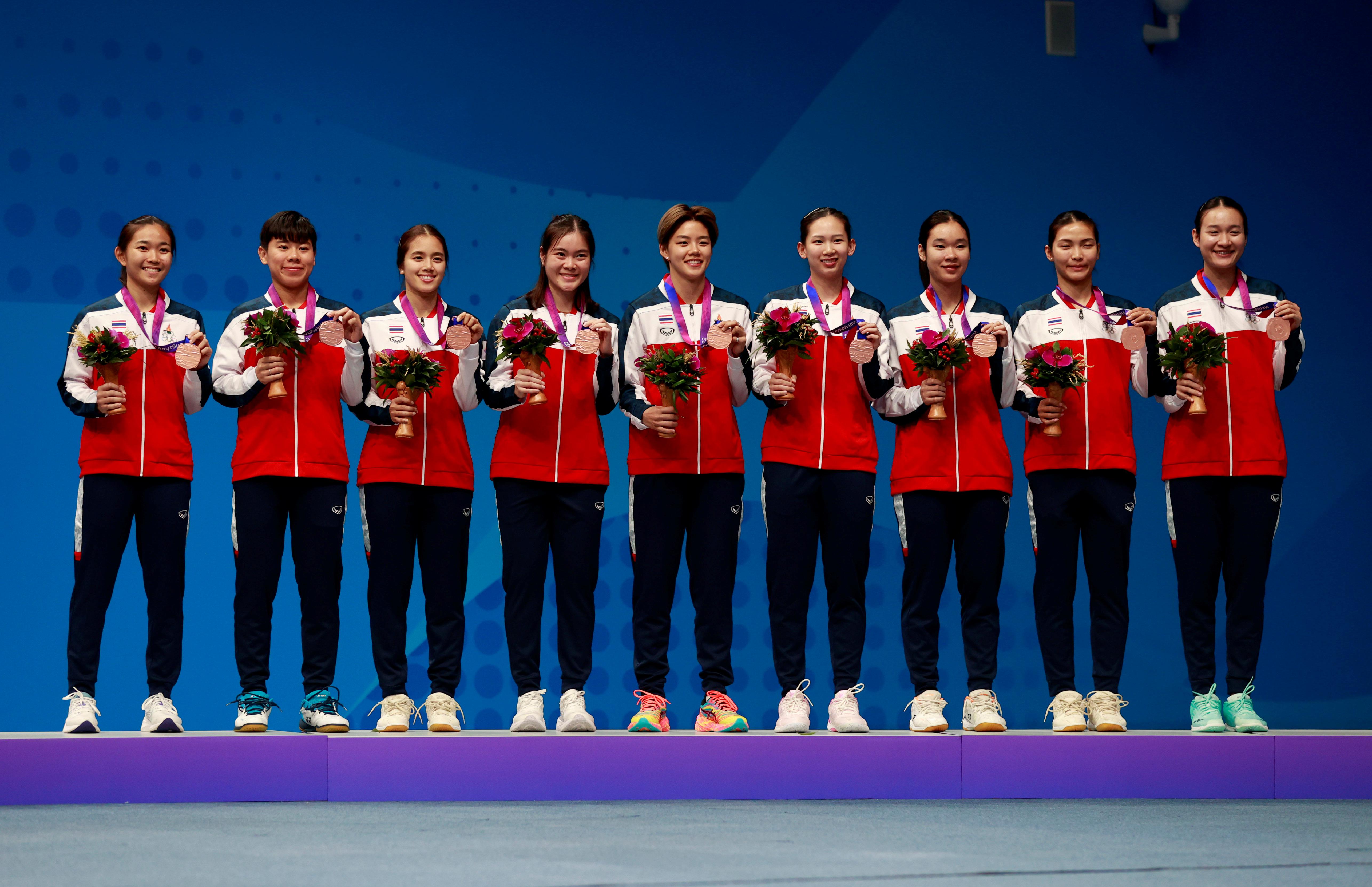 羽毛球——女子团体颁奖仪式举行(4)