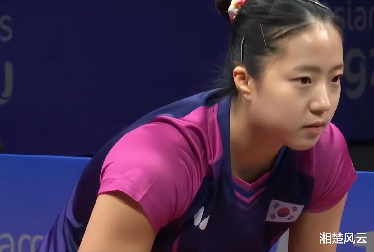 亚运会：韩乒组合4-1神秘之师，夺得女双金牌，天才少女激动落泪(5)