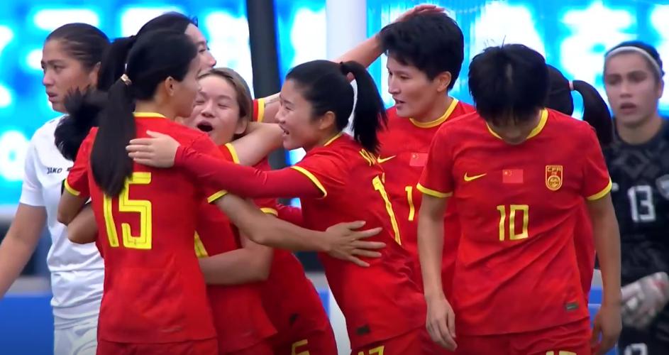 亚运会中国女足7-0大胜夺铜牌，8分钟连进4球，边后卫梅开二度(2)