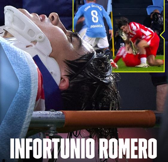 惨！卢卡罗梅罗遭队友滑铲误伤踢中头部，被担架抬下送往医院