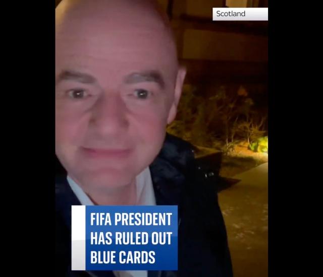 国际足联主席明确反对蓝牌：不可能