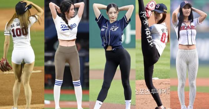 韩国女星球赛开球打底裤引热议，网友调侃老公尴尬(4)