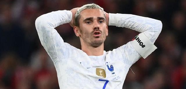 欧国联法国遭世界杯同组对手双杀！姆巴佩5次射0进球10次丢球权