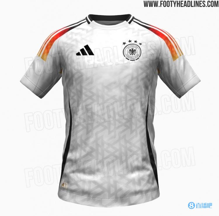 德国2024年欧洲杯主场球衣曝光，独特设计致敬2006德国世界杯(1)