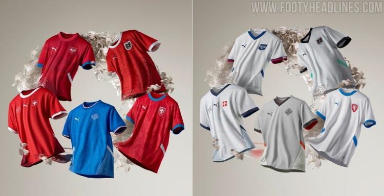 彪马欧洲杯五队球衣发布，捷克、奥地利、冰岛、塞尔维亚和瑞士(1)
